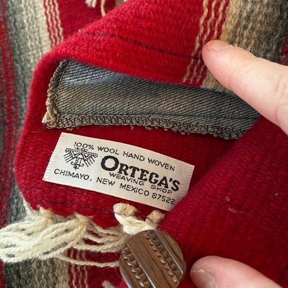 Love Apples by Stephanie Womens Denim Jacket Small Ortega's Weaving Shop Boho - Picture 4 of 13